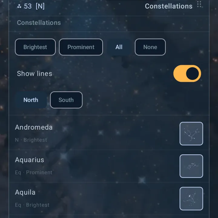 Orrery Constellations card